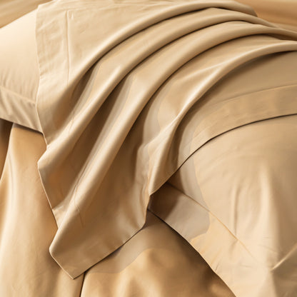 Pima Cotton 4-Piece Bedding sheets Set-Sunset Gold