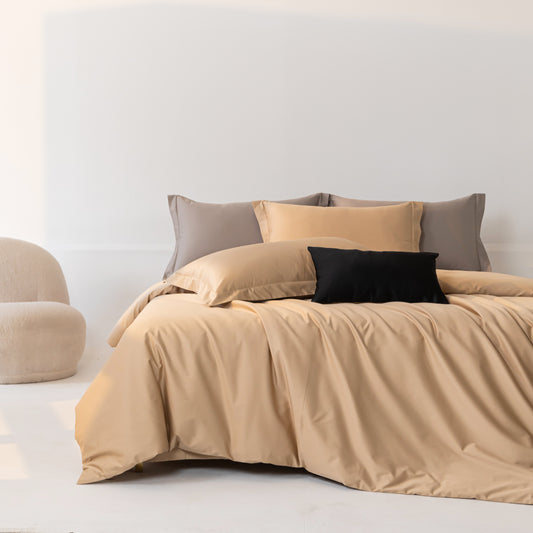 Pima Cotton 4-Piece Bedding sheets Set-Sunset Gold