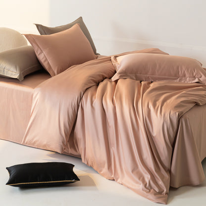 Pima Cotton 4-Piece Bedding sheets Set-Pearl Pink