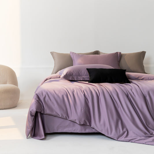 Pima Cotton 4-Piece Bedding sheets Set-Crystal Purple