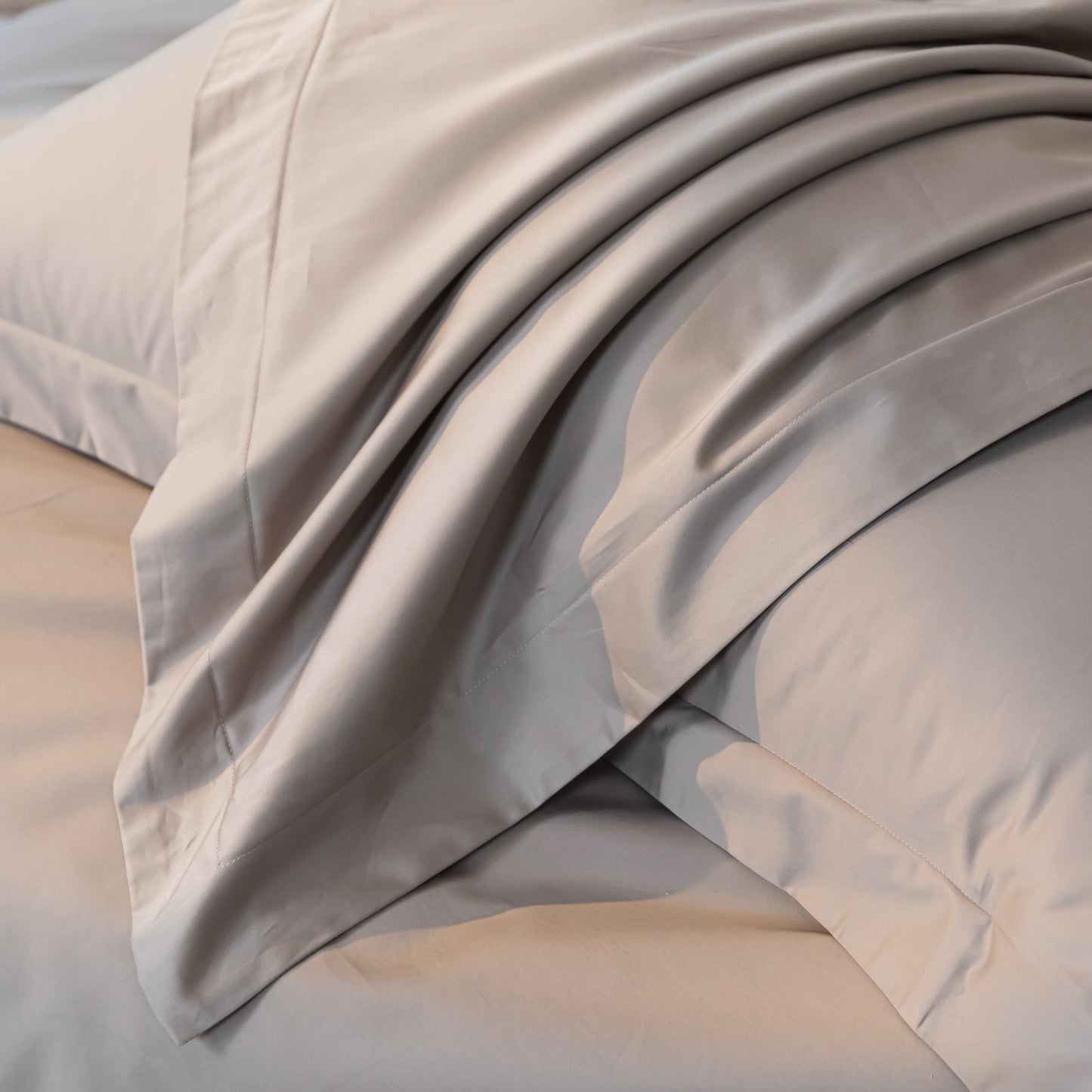 Pima Cotton 4-Piece Bedding sheets Set-Platinum Gray