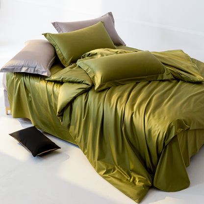 Pima Cotton 4-Piece Bedding sheets Set-Moss Green