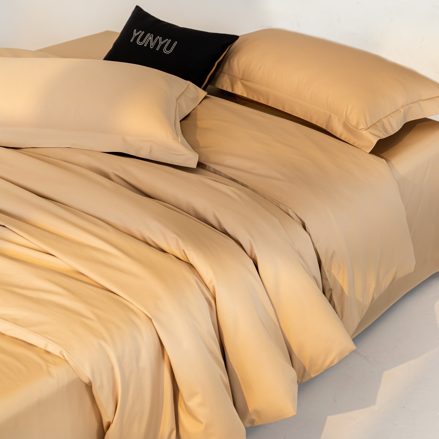 Pima Cotton 4-Piece Bedding sheets Set-Sunset Gold