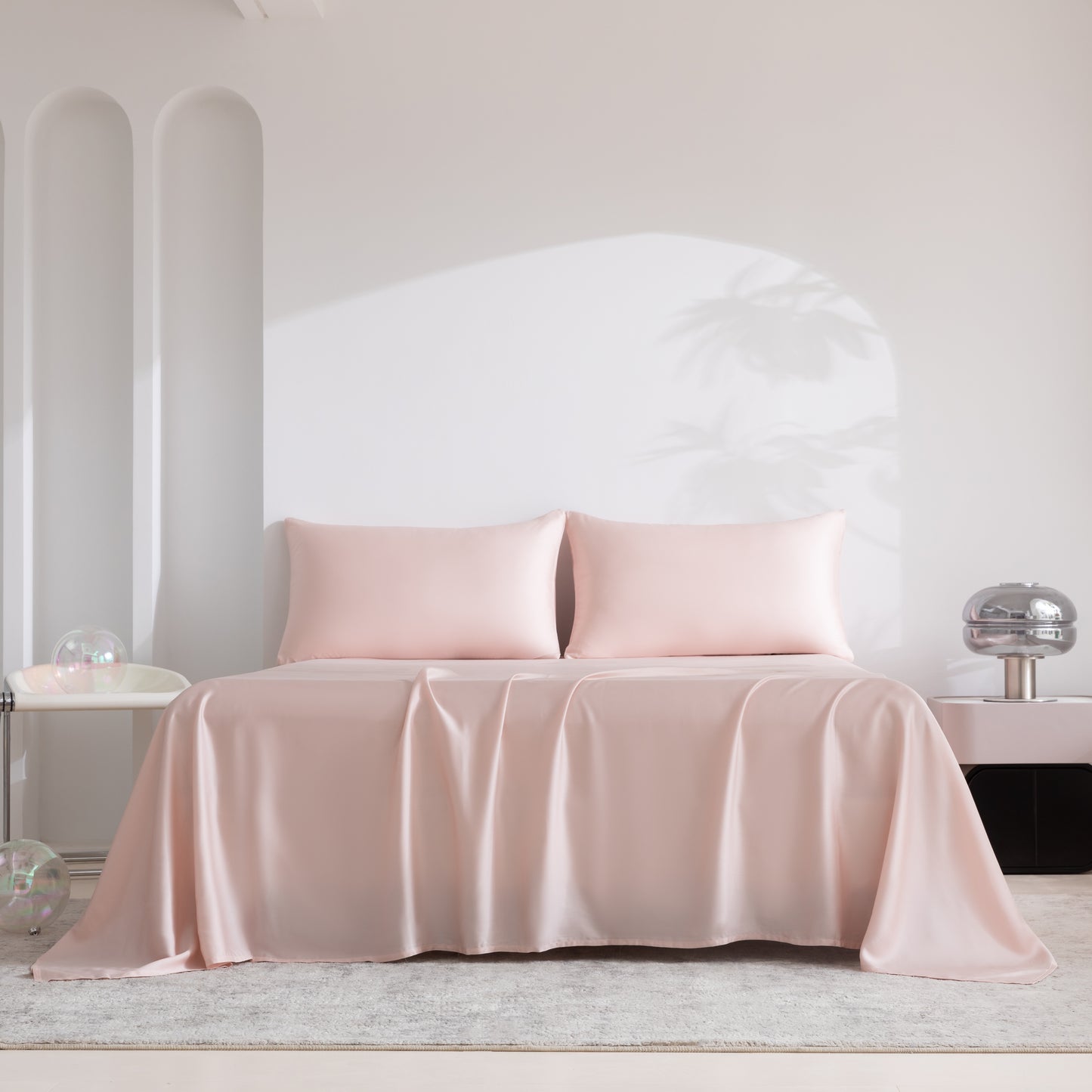 Lenzing Tencel 4-Piece Bedding Set-pink