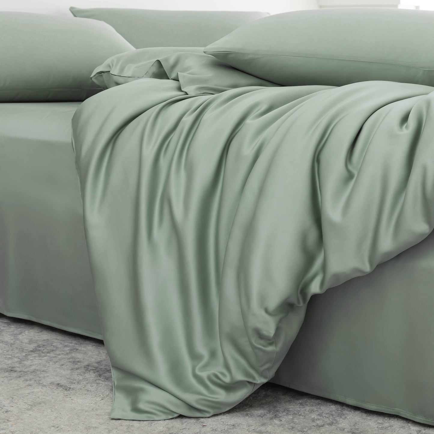 Lenzing Tencel 4-Piece Bedding Set-green