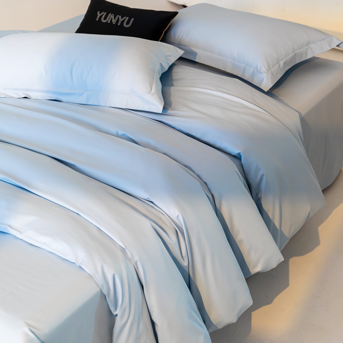 Pima Cotton 4-Piece Bedding sheets Set-Arctic Blue